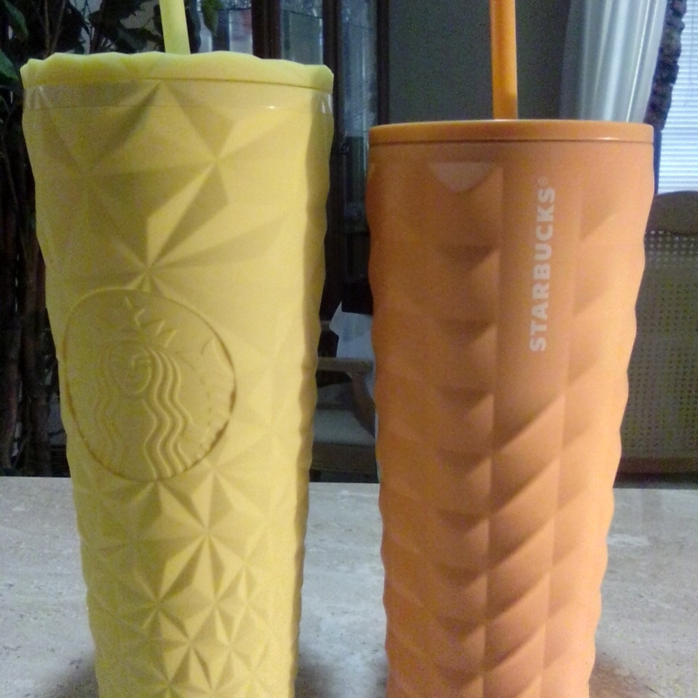 Starbucks Orange N Yel. Tumbler